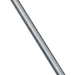 Stanley Hardware N179-465 Threaded Rod, 5/8-11 Thread, 24 in L, A Grade, Steel, Zinc, UNC Thread