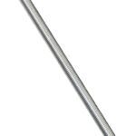 Stanley Hardware N179-457 Threaded Rod, 1/2-13 Thread, 24 in L, A Grade, Steel, Zinc, UNC Thread