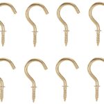 ProSource PH-122314-PS Cup Hook, 1/8 in Thread, 33 mm L, Brass, Brass Plated