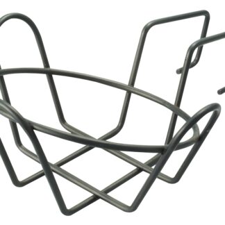 Landscapers Select GB-4326 Round Planter Holder with Hanger, Steel, Black, Powder coated