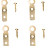 ProSource PH-122227-PS Picture Hanger, 9 lb, Steel, Polished Brass, Brass, Flush Mounting