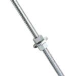 National Hardware N130-583 Full Threaded Bolt Hook, 12 in L, Steel, Zinc-Plated