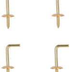 ProSource 20008SPB-PS Shoulder Hook, 11/32 in Opening, 3 mm Thread, 1-1/8 in L, Brass, Brass