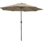 Seasonal Trends 60036 Crank Umbrella, 92.9 in H, 107.9 in W Canopy, 107.9 in L Canopy, Round Canopy, Steel Frame