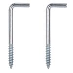 ProSource LR-397-PS Screw Hook, 9/16 in Opening, 4.5 mm Thread, 2-1/4 in L, Steel, Zinc