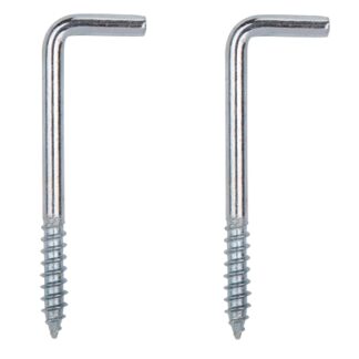 ProSource LR-397-PS Screw Hook, 9/16 in Opening, 4.5 mm Thread, 2-1/4 in L, Steel, Zinc