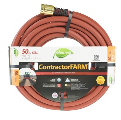 SWAN Element ContractorFARM ELCF58050 Water Hose, 50 ft L, Red