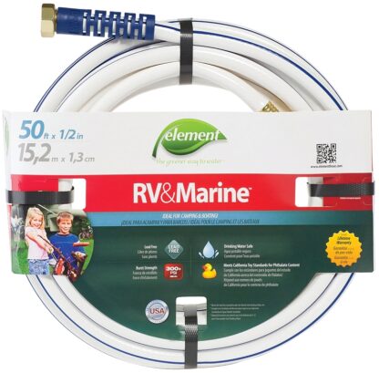 SWAN MRV12050 Water Hose, 1/2 in ID, 50 ft L, White