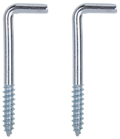 ProSource LR-395-PS Screw Hook, 13/16 in Opening, 6.5 mm Thread, 3 in L, Steel, Zinc