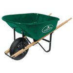 Landscapers Select 34564 Wheelbarrow, 6 cu-ft Volume, Steel Tray, 1-Wheel, Pneumatic Wheel, 16 in Wheel