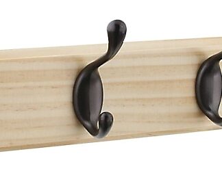 National Hardware B8170 S827-139 Hook Rail, 4-Hook, Wood, Oil-Rubbed Bronze