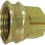 Landscapers Select PMB-059LFBC Hose Adapter, 3/4 x 1/2 in, FHT x FIP, Brass, Brass, For: Garden Hose