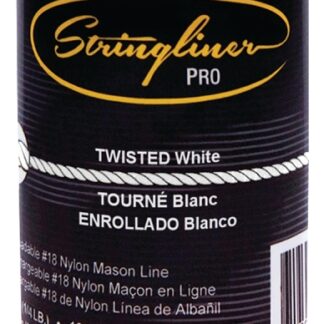 Stringliner Pro Series 35103 Construction Line, #18 Dia, 270 ft L, 165 lb Working Load, Nylon, White