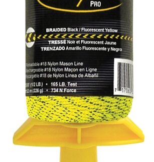 Stringliner 25494 Line Reel, 500 ft L Line, Black/Fluorescent Yellow Line