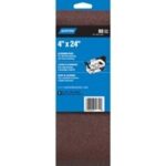 NORTON 48725 Sanding Belt, 4 in W, 24 in L, 80 Grit, Medium, Aluminum Oxide Abrasive Sells in Quantity of 5