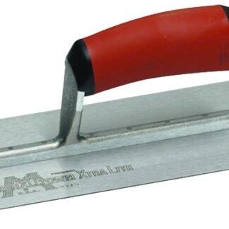 Marshalltown MXS20D Finishing Trowel, 20 in L Blade, 4 in W Blade, Spring Steel Blade, Square End, Curved Handle