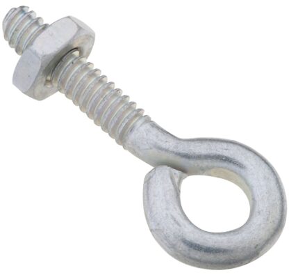 National Hardware N221-051 Eye Bolt, #10-24 Thread, 3/4 in L Thread, 0.28 in ID Dia Eye, 0.91 in L Shank, Steel, Zinc Sells in Quantity of 20