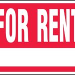 Hy-Ko RS-603 Real Estate Sign, Rectangular, FOR RENT, White Legend, Red Background, Plastic Sells in Quantity of 5