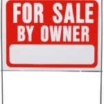 Hy-Ko RSF-605 Real Estate Sign with Frame, For Sale By Owner, White Legend, Plastic