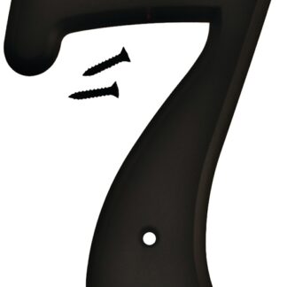 Hy-Ko 30200 Series 30207 House Number, Character: 7, 6 in H Character, Black Character, Plastic Sells in Quantity of 5