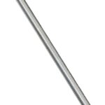 Stanley Hardware N179-358 Threaded Rod, 1/2-13 Thread, 12 in L, A Grade, Steel, Zinc, UNC Thread