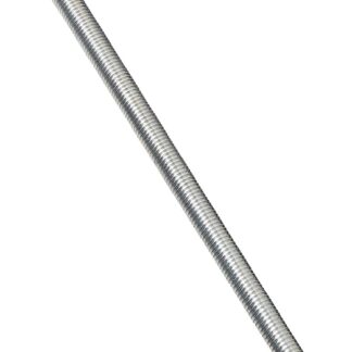 Stanley Hardware N179-358 Threaded Rod, 1/2-13 Thread, 12 in L, A Grade, Steel, Zinc, UNC Thread