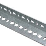 Stanley Hardware 4020BC Series N182-766 Slotted Angle Stock, 1-1/2 in L Leg, 60 in L, 14 ga Thick, Steel, Galvanized