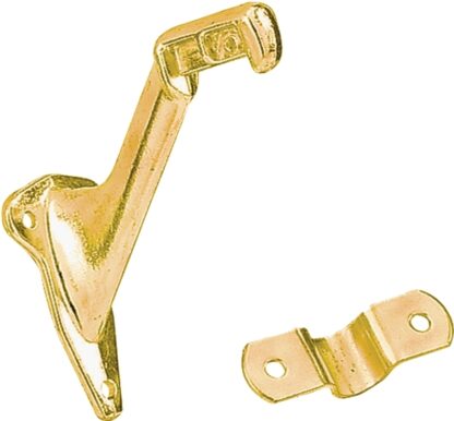 National Hardware N830-131 Handrail Bracket, Zinc, Polished Brass