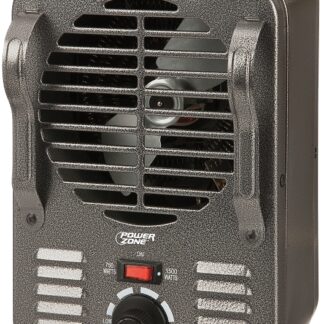 PowerZone LH872 Mini Milkhouse Heater, 12.5 A, 120 V, 750/1500 W, 1500 W Heating, 2-Heating Stage, Gray