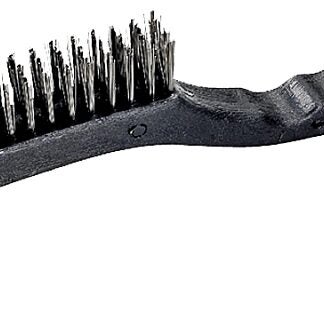 ProSource SJ3133-S Wire Brush with Scraper, 1-3/8 in L Trim, Metallic Bristle, 5/8 in W Brush, 13-1/2 in OAL