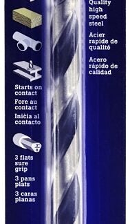 Vulcan 289241OR Jobber Drill Bit, 7/16 in Dia, 5-5/8 in OAL, 3-Flat, Reduced Shank