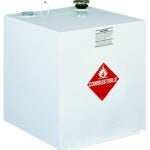 Jobox 485000 Transfer Tank, 50 gal Capacity, Steel, White