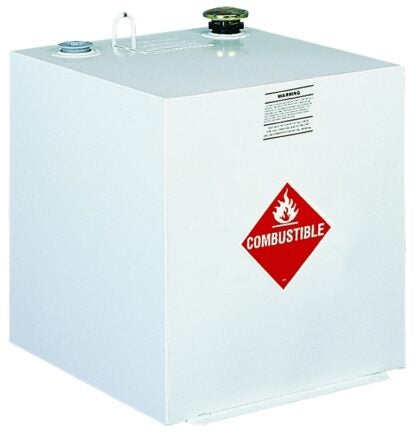 Jobox 485000 Transfer Tank, 50 gal Capacity, Steel, White