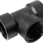 Green Leaf TT100P Pipe Tee, 1 in, FPT, Polypropylene, Black