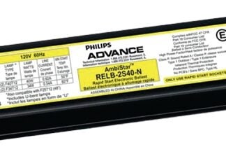 Philips Advance RELB2S40N35I Electronic Lamp Ballast, 120 V, 72 W, 1-Lamp