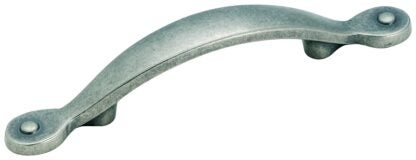 Amerock Inspirations Series BP1590WN Cabinet Pull, 5-1/2 in L Handle, 1 in Projection, Zinc, Weathered Nickel