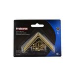 ProSource CB-S02-C4PS Corner Brace, 2 in L, 2 in W, 5/8 in H, Steel, Bright Brass, 1.8 mm Thick Material