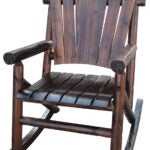 Leigh Country TX 93860 Single Rocker, 29.52 in W, 44-1/2 in H, 300 lb Capacity, Wood Frame