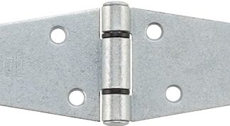 National Hardware N128-322 Strap Hinge, 2.43 in W Frame Leaf, Steel, Screw Mounting, 20 lb