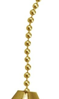 Atron FA52 Beaded Bell Pull Chain, 12 in L Chain, Brass