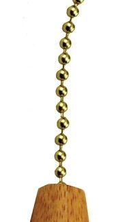 Atron FA50 Beaded Cone Pull Chain, 12 in L Chain, Brass