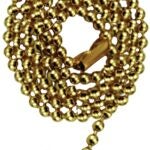 Atron FA47 Beaded Pull Chain, 24 in L Chain, Brass