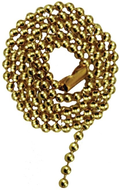 Atron FA47 Beaded Pull Chain, 24 in L Chain, Brass