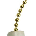 Atron FA63 Beaded Ball Pull Chain, 12 in L Chain, Brass