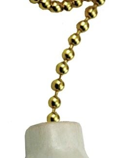 Atron FA63 Beaded Ball Pull Chain, 12 in L Chain, Brass