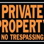 Hy-Ko Hy-Glo Series 848 Identification Sign, Rectangular, PRIVATE PROPERTY NO TRESPASSING, Fluorescent Orange Legend Sells in Quantity of 12