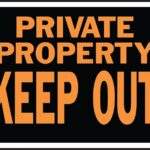 Hy-Ko Hy-Glo Series 3016 Identification Sign, Rectangular, PRIVATE PROPERTY KEEP OUT, Fluorescent Orange Legend, Plastic Sells in Quantity of 10