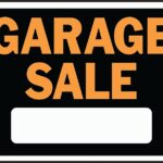 Hy-Ko Hy-Glo Series 3023 Identification Sign, Garage Sale, Fluorescent Orange Legend, Plastic Sells in Quantity of 10