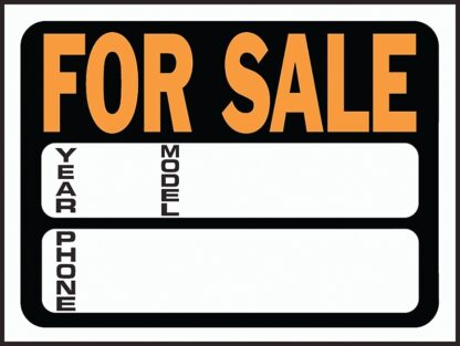 Hy-Ko Hy-Glo Series 3031 Identification Sign, For Sale, Fluorescent Orange Legend, Plastic Sells in Quantity of 10