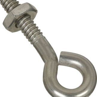 National Hardware N221-556 Eye Bolt, #10-24 Thread, 3/4 in L Thread, 0.28 in ID Dia Eye, 0.91 in L Shank Sells in Quantity of 10